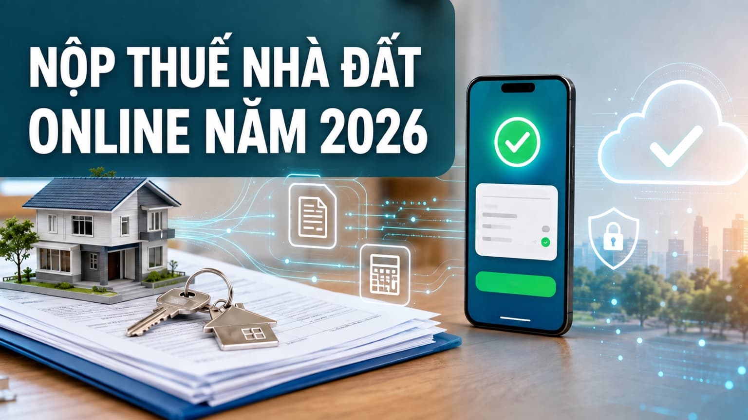 Nộp thuế nhà đất online năm 2026: Hồ sơ và cách thanh toán